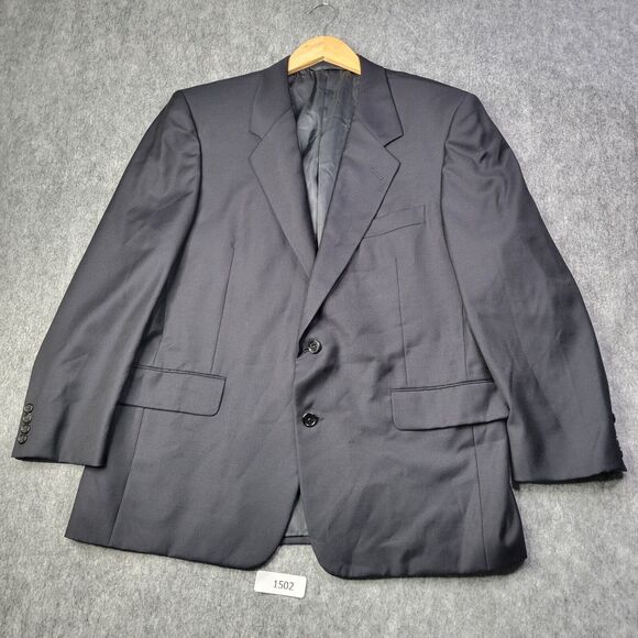 Hickey Freeman Bullock & Jones Blazer Sport Coat Wool Navy 42 R 2 Button - Picture 1 of 11